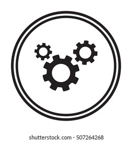 Gears icon. Flat design.