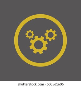 Gears icon. Flat design.