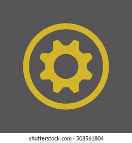 Gears icon. Flat design.