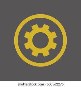 Gears icon. Flat design.