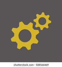 Gears icon. Flat design.