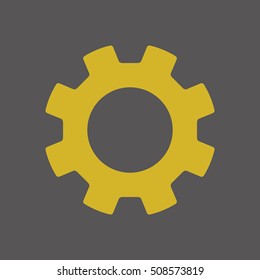 Gears icon. Flat design.