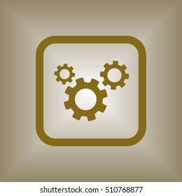 Gears icon. Flat design.