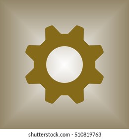 Gears icon. Flat design.