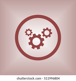 Gears icon. Flat design.