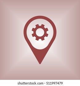 Gears icon. Flat design.
