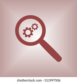 Gears icon. Flat design.