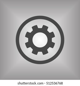 Gears icon. Flat design.