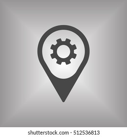 Gears icon. Flat design.