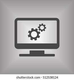 Gears icon. Flat design.