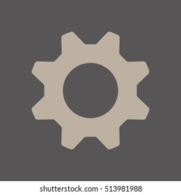 Gears icon. Flat design.
