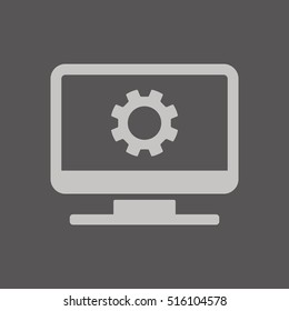Gears icon. Flat design.