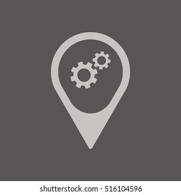 Gears icon. Flat design.