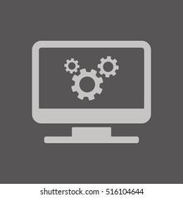 Gears icon. Flat design.