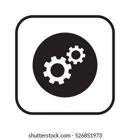 Gears icon. Flat design.