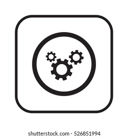 Gears icon. Flat design.