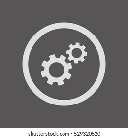 Gears icon. Flat design.