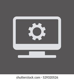 Gears icon. Flat design.