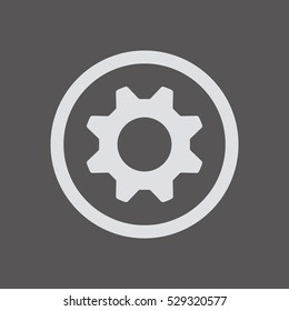 Gears icon. Flat design.