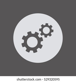 Gears icon. Flat design.