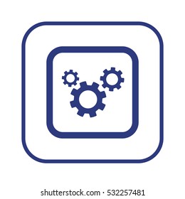 Gears icon. Flat design.