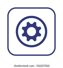 Gears icon. Flat design.