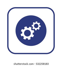 Gears icon. Flat design.
