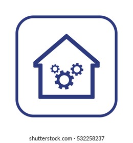 Gears icon. Flat design.