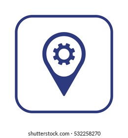 Gears icon. Flat design.