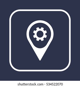 Gears icon. Flat design.
