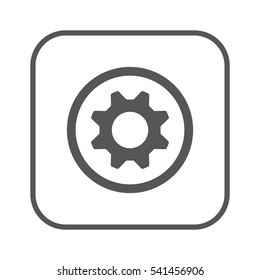 Gears icon. Flat design.