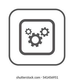 Gears icon. Flat design.