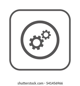 Gears icon. Flat design.