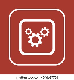 Gears icon. Flat design.