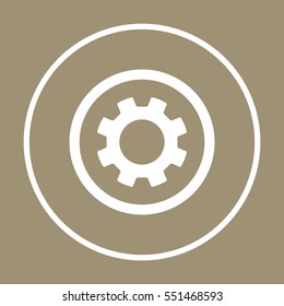Gears icon. Flat design.
