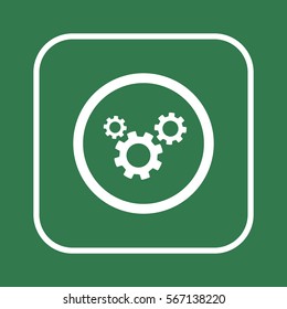 Gears icon. Flat design.