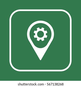 Gears icon. Flat design.