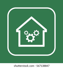 Gears icon. Flat design.