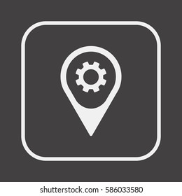 Gears icon. Flat design.