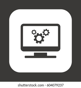 Gears icon. Flat design.