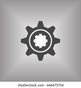 Gears icon. Flat design.