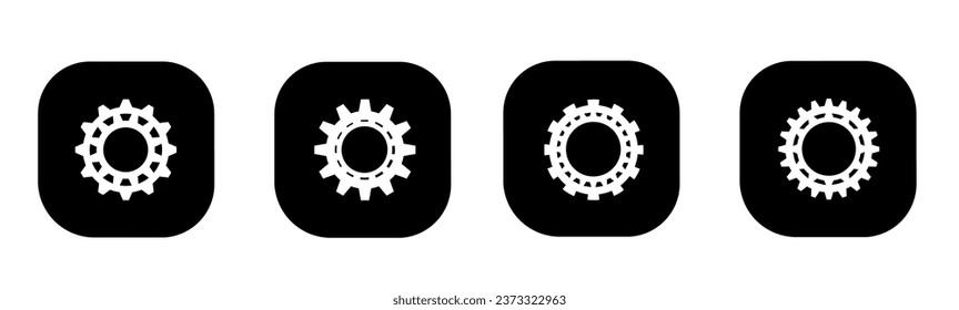 Gears icon in flat. A gears design. Stock vector.
