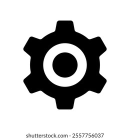 Gears icon flat vector. Settings icon. Vector gear tool icon.