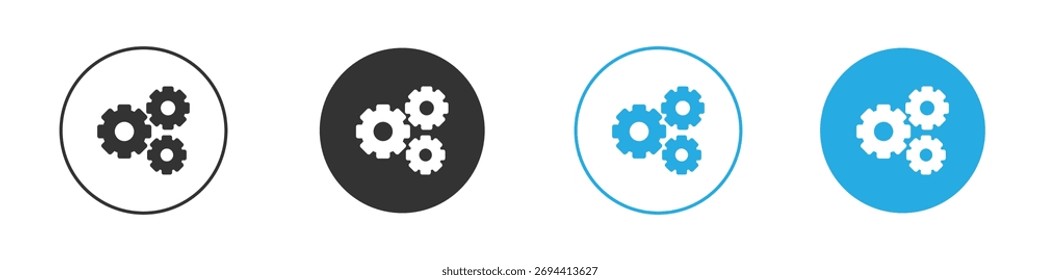 Icono de engranajes. Plantilla de diseño de iconos gráficos