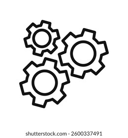 gears icon illustration on white background