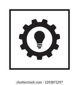 Gears  icon,  isolated. Flat  design.
