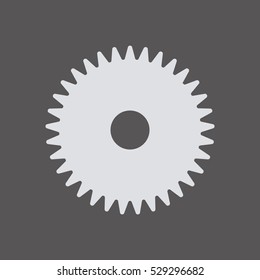 Gears  icon,  isolated. Flat  design.