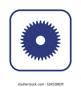 Gears  icon,  isolated. Flat  design.