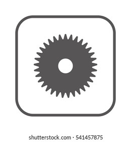 Gears  icon,  isolated. Flat  design.