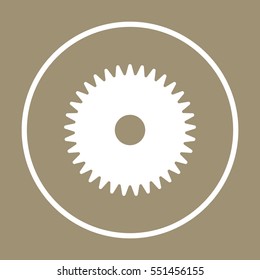 Gears  icon,  isolated. Flat  design.